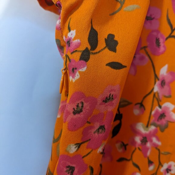 Ashley Steward Women's Florals Printed Peak Shoulder Blouse size 14/16 - Picture 8 of 11